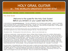 Tablet Screenshot of holygrailguitar.com